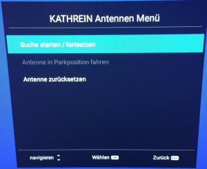 Kathrein Antennen Menu